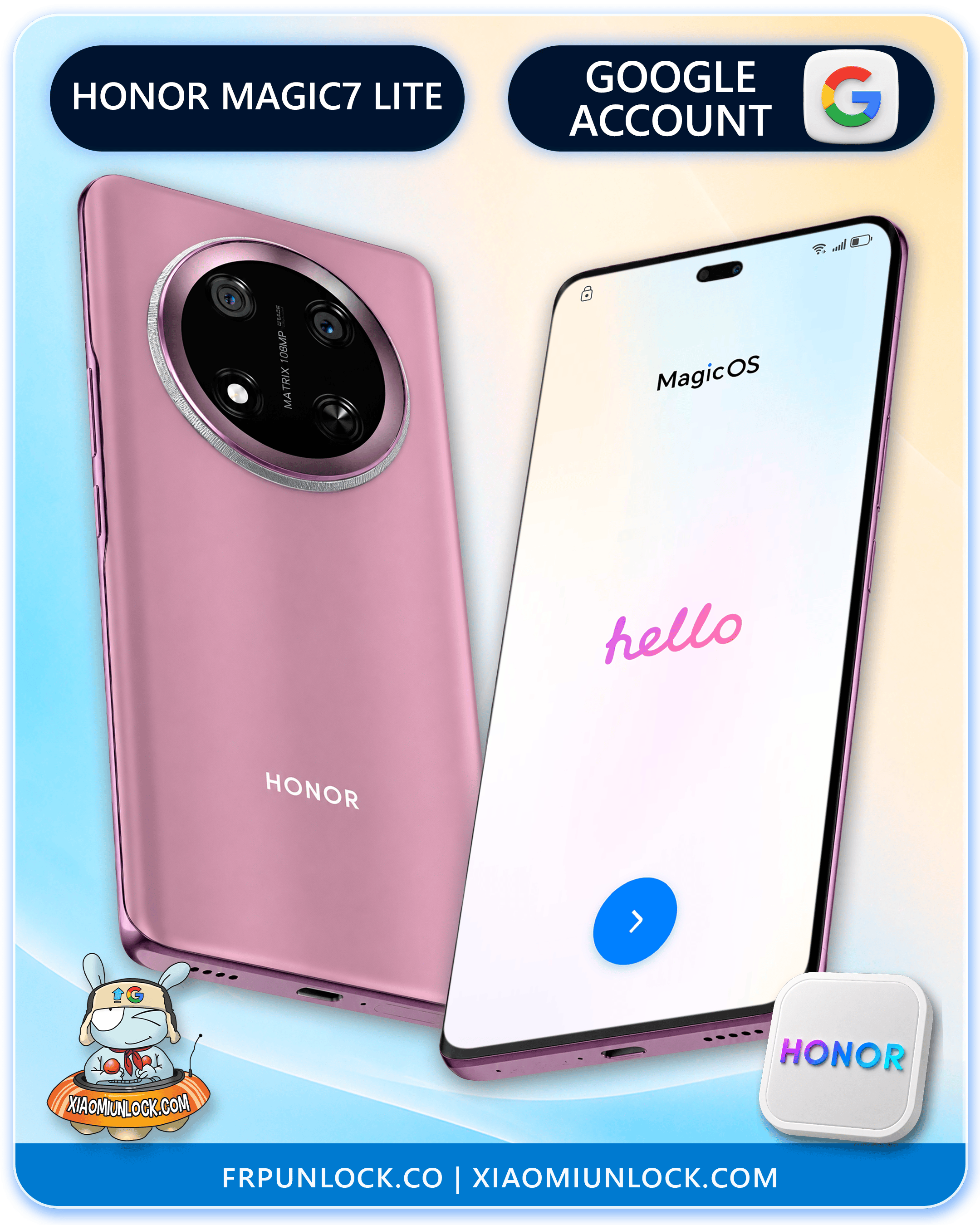Eliminar Cuenta Google Honor Magic 7 Lite